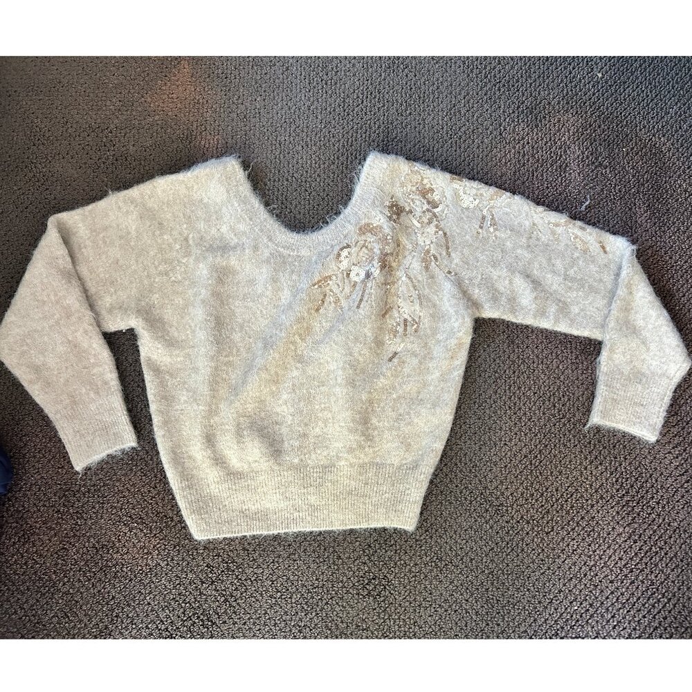 White House Black Market Low Back Sweater with Sequin Detail - SZ XL